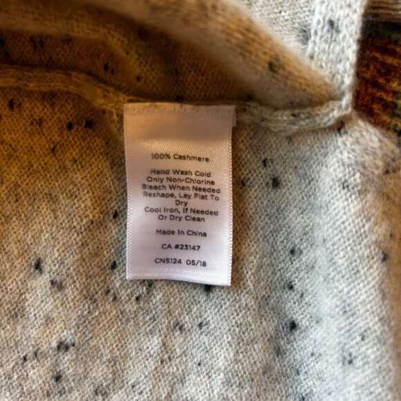 Talbots Pure Cashmere Speckled Turtleneck Sweater Beige Womens XS Luxury Soft - Picture 4 of 7